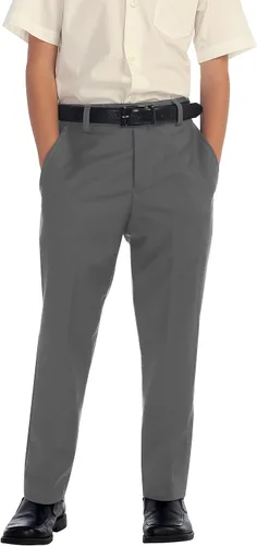 Vista 9 de Gioberti Pantalones de vestir con frente plano para niños Negro