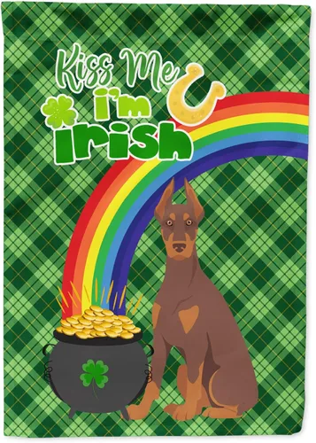 Vista 175 de Caroline's Treasures WDK4731GF - Bandera decorativa para jardín del día de San Patricio, color negro y tostado, Airedale Terrier, para jardín