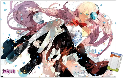Vista 12 de Trends International Hatsune Miku - Póster de pared de Megurine Luka, 22.4 pulgadas de largo x 14.7 pulgadas, versión enmarcada en madera de granero