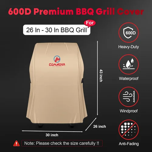 Vista 2 de Comnova Cubierta para Parrilla de 30 Pulgadas - 7105 Cubiertas de BBQ para Parrilla de Gas Weber Spirit 210 Resistente e Impermeable, Cubierta