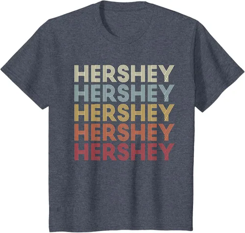 Vista 15 de Hershey Pennsylvania Hershey PA Retro Camiseta de texto vintage, Azul