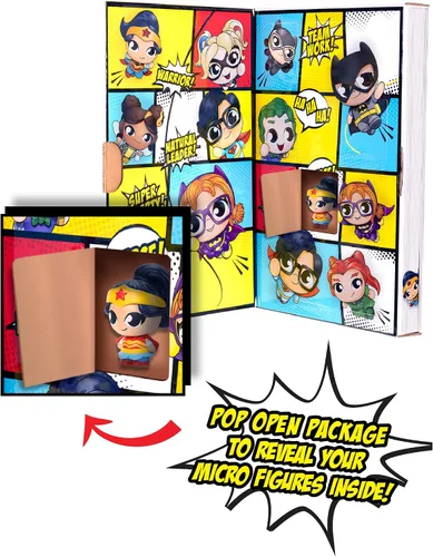 Vista 2 de DC Comics Minis, paquete de 12 Micros, figuras coleccionables de 1.5 pulgadas (muñecas, juguetes), exclusivo de Amazon