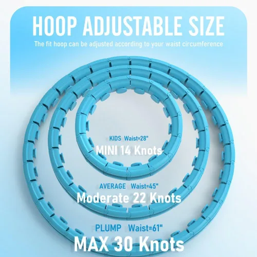Vista 3 de JKSHMYT Infinity Weighted Hula Exercise Hoop, for Adults Women Weight Loss Plus Size, 30 Detachable Links