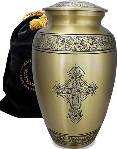Vista 22 de Urna de cremación de cruz negra para cenizas hombre adulto – Urnas de cremación personalizadas para cenizas humanas, urnas decorativas para hombre