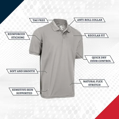 Vista 52 de Premium Wear - Camisetas tipo polo para hombre, con gran absorción de humedad