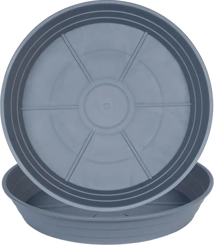 Vista 14 de Plato para macetas de 10 a 25 pulgadas, bandejas de riego extra profundas para macetas, bandeja de drenaje pesada para interiores sin agujeros, 4