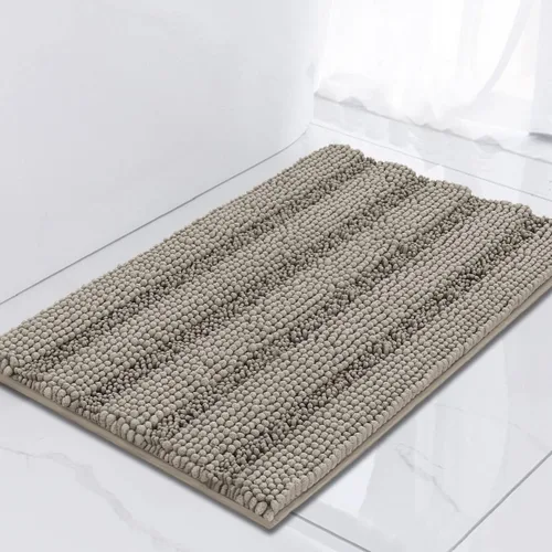 Vista 153 de Turquoize Alfombra de baño de chenilla de lujo para baño, extra absorbente, alfombra de ducha de microfibra antideslizante para baño, alfombra Aqua