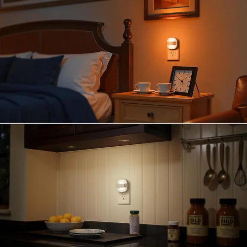 Vista 6 de LED Night Lights Plug Into Wall, Motion Sensor Foldable 2 Pack Night Light with Dusk to Dawn Sensor, 2000K/3000K/5000K Adjustable Brightness for