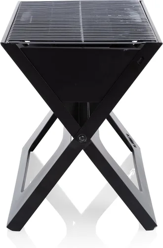 Vista 4 de PICNIC TIME X-Grill 2.0 - Parrilla portátil, barbacoa de carbón para campamento (negro)
