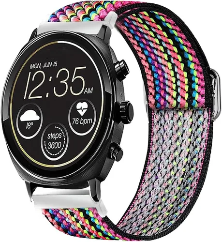 Vista 14 de Lamshaw Correa de repuesto ajustable de nailon elástico de liberación rápida de 0.86 pulgadas, accesorios compatibles con reloj inteligente Citizen