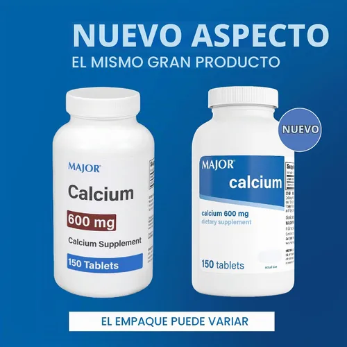 Vista 3 de Major Tabletas de calcio de 600 mg - Suplemento de calcio - 150
