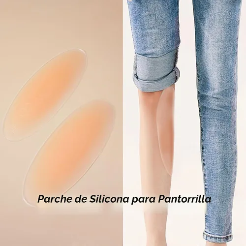 Vista 4 de Almohadillas adhesivas de silicona para pantorrillas, corrector de pantorrillas, suave e invisible para piernas delgadas o torcidas Transparente