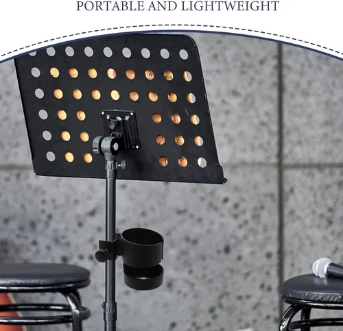 Vista 8 de KICHOUSE Soporte para micrófono Soporte para vasos de bebida: Accesorio de soporte para botella de agua con abrazadera - Base de accesorios