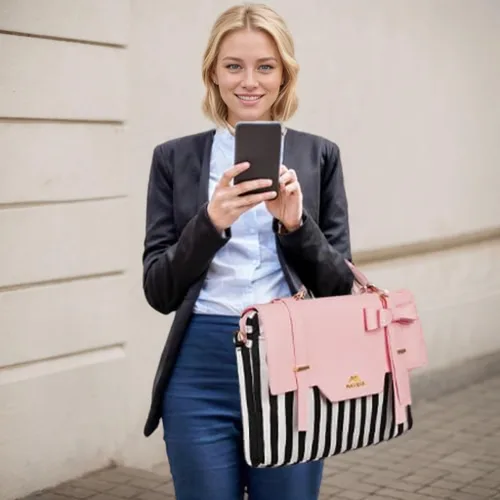 Vista 10 de MATEIN Bolsa para laptop para mujeres, maletín delgado de 15.6 pulgadas para computadora, funda, bolsa ligera linda y femenina de mensajero