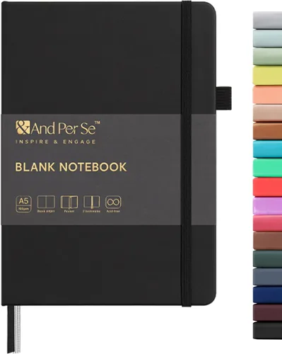 Vista 119 de ⩓ Per Se Cuaderno de Diario con Líneas (3 Paquetes), 160 Páginas Papel Grueso 100GSM, A5 Tapa Dura Cuadernos con Rayas Universitarias para Escribir