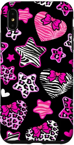 Vista 11 de Funda Bimbo Y2K para iPhone 16 McBling Estética Corazón Estrella Leopardo Zebra Rosa Y2K