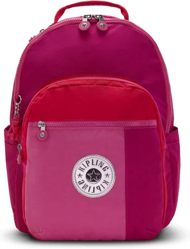 Vista 63 de Kipling Seúl - Mochila pequeña para tableta, diseño de flores acuáticas, talla única