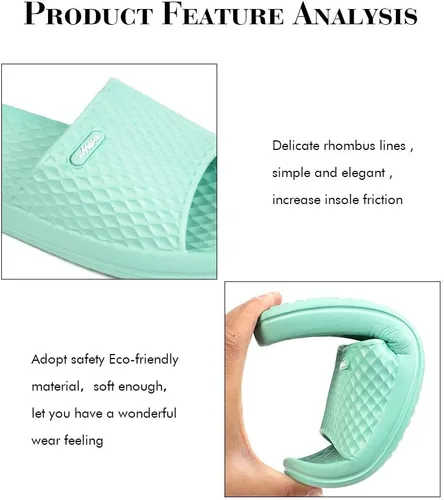 Vista 4 de FUNKYMONKEY - Pantuflas de baño antideslizantes para mujer, uso interior o playa.