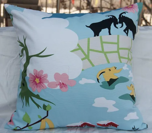 Vista 10 de TangDepot - Fundas de almohada decorativas 100% de algodón con estampado floral, fundas de almohada hechas a mano - (12 x 12 pulgadas, Negro Claro)
