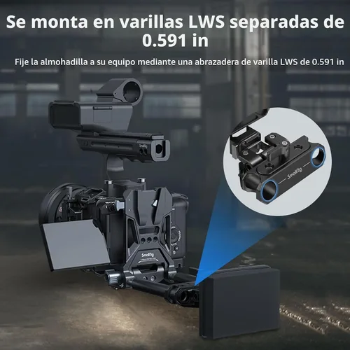 Vista 2 de SMALLRIG Almohadilla ligera para el pecho con abrazadera de varilla LWS