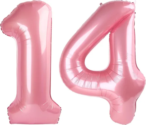 Vista 54 de Globos con números de 40 pulgadas, color negro, para decoraciones de cumpleaños de 10 a 100 años Jumbo 40In & Vibrant Color, With Hanging Holes