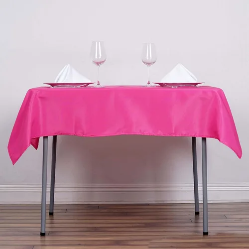 Vista 39 de Efavormart - Mantel rectangular de poliéster, 90 x 156 pulgadas, color borgoña, 5 unidades, para bodas, fiestas, restaurantes