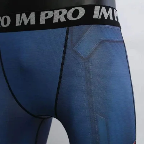 Vista 4 de LILLIWEEN Camiseta deportiva de compresión de superhéroes para hombre, con impresión 3D, secado rápido, capa base para arruinar el gimnasio