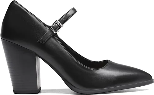 Vista 2 de DREAM PAIRS Zapatos de tacón alto y grueso para mujer, con puntera cerrada, zapatos Mary Jane, puntera puntiaguda, cómodos, zapatos de trabajo
