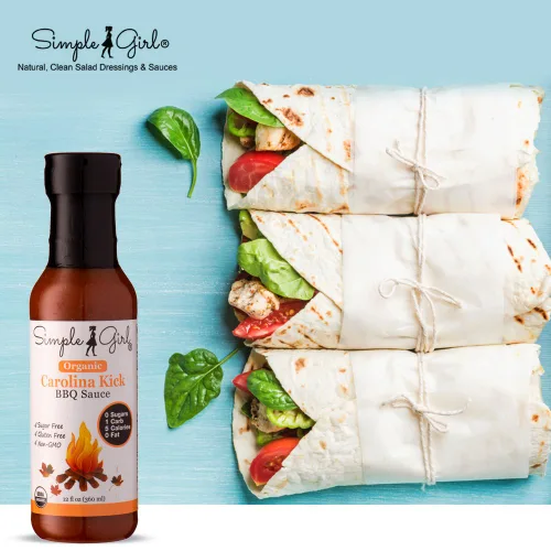 Vista 6 de Simple Girl Carolina Style BBQ Sauce – 12 oz – Baja en calorías – Sin azúcar – Apto para diabéticos y veganos – Sin gluten/grasa/MSG – Compatible