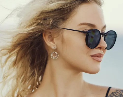 Vista 9 de Pendientes bohemios antiguos de 3 círculos Colección SPUNKYsoul