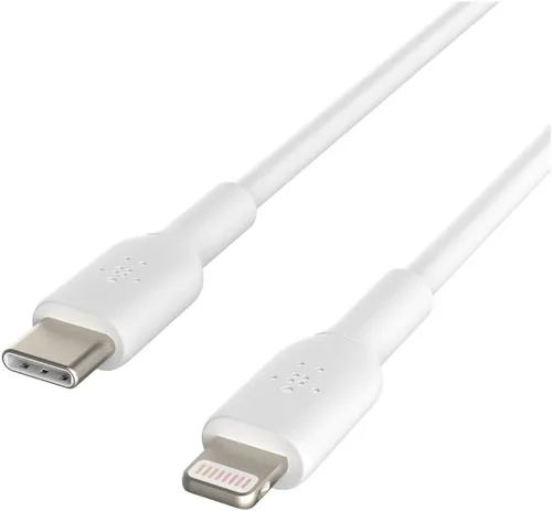 Vista 6 de Belkin BoostCharge - Cable USB C a Lightning trenzado de nailon de 3.3 pies/1M, con certificación MFi de 18 W con Entrega de Energía, cable de carga