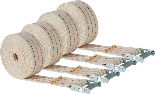 Vista 9 de Mytee Products Paquete de 2 correas móviles de piano de 2 pulgadas x 20 pies con hebilla de rodillo, hecha de correas de algodón