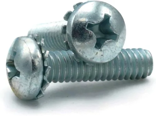 Vista 2 de Tornillos SEMS Phillips cabeza de cacerola con arandelas externas de bloqueo de dientes Zinc #8-32 x 1" cantidad 250