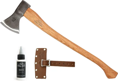 Vista 20 de 1844 Helko Werk Germany - Colección de hachas - Juego de 3 hachas tradicionales de corte - Saxon, Spaltaxt, Mini Spalter Splitting Axe 3 Set