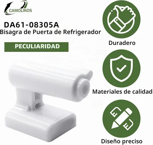 Vista 6 de DA61-08305A Bisagra-Bisagra de puerta de refrigerador francés para Samsung
