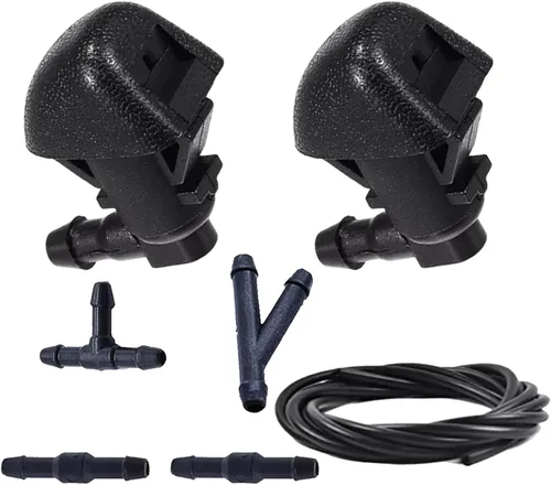 Vista 2 de 76810-TK8-A01 - Juego de 2 boquillas para limpiaparabrisas con manguera de 6.6 ft y conectores compatibles con H-onda Pilot 2009, 2010, 2011, 2012