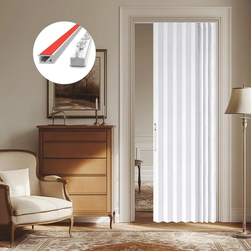 Vista 22 de AJAZZ Cortinas 100% Opacas para Puertas Corredizas de Entrada, Puertas de Acordeón para Entrada, Cortina Magnética para Puerta de Dormitorio Sala