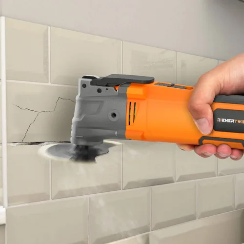 Vista 7 de ENERTWIST Herramienta oscilante, kit multiherramienta oscilante de 4.2 amperios con ángulo de oscilación de 5°, 6 velocidades variables, 31