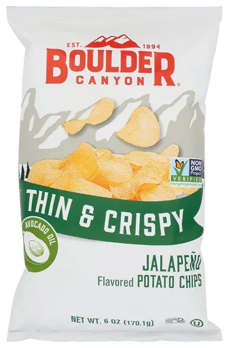 Vista 21 de Boulder Canyon Papas fritas - Hickory BBQ (1.5 oz/Caja de 55)