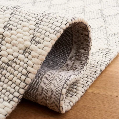 Vista 6 de SAFAVIEH Marbella Collection - Alfombra de pasillo de 8 pies, color marfil, diseño de transición, ideal para zonas de alto tráfico en pasillo, baño