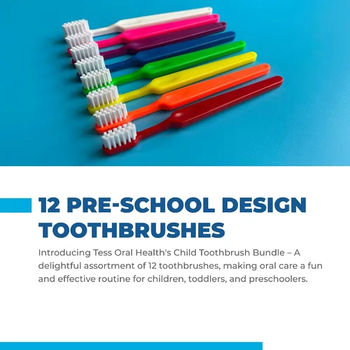 Vista 2 de Paquete de cepillos de dientes para niños: cuidado dental suave para niños Toodler, niños y niños. Fabricado en los Estados Unidos.