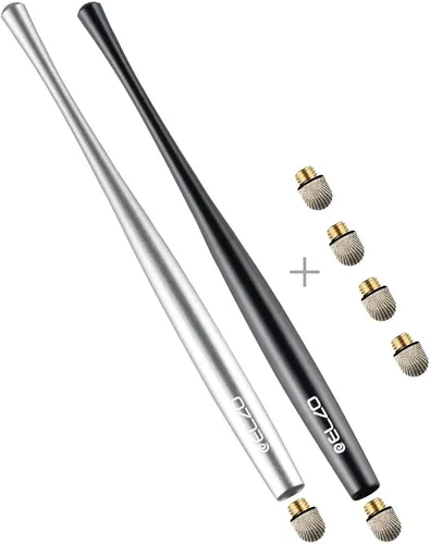 Vista 9 de Elzo Lápiz capacitivo universal con pantalla táctil capacitiva, 2 paquetes con 4 puntas finas de fibra de repuesto para tablet, iPad, iPhone
