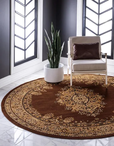 Vista 90 de Unique Loom - Alfombra de área estilo persa tradicional de la colección Reza, de 2 pies 2 pulgadas x 3 pies, colores negro y beige