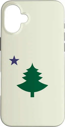 Vista 23 de Original Old Maine State Flag 1901 Pine Tree Star Case for iPhone 17