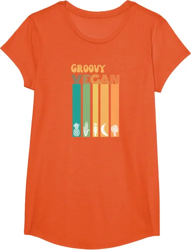 Vista 39 de Groovy Vegan Retro Vintage Cool Veggies 70 80 Flower Power Camiseta, Negro