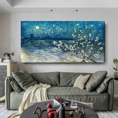Vista 17 de Arte de pared para baño, decoración costera, barco náutico en la playa, lienzo con imagen de gaviota del océano, paisaje marino, arte de granja