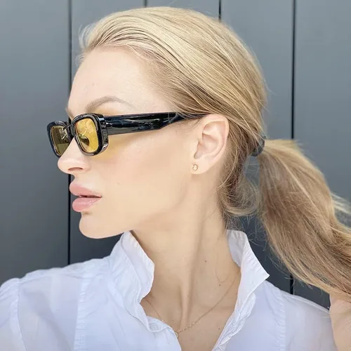 Vista 3 de 2022 Gafas de sol vintage para mujer gafas de sol rectangulares lentes UV400