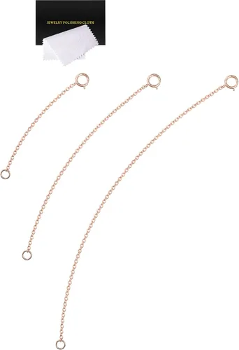 Vista 26 de Extensores de collar para mujer, extensor de pulsera de oro, extensión de joyería de cadena dorada para tobillera para mujer, juego de 2 piezas