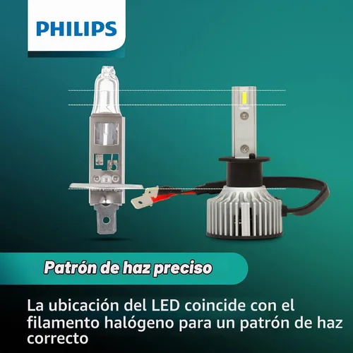 Vista 3 de [Usado] Philips UltinonSport H1 - Bombilla LED para faros antiniebla y deportes de motor, paquete de 2 Transparente