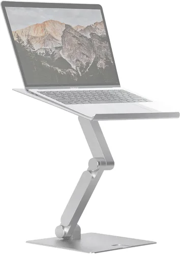 Vista 12 de Rmour MT2 - Soporte ajustable para laptop para escritorio, soporte plegable de aluminio para laptop, soporte elevador de pie para laptop, compatible